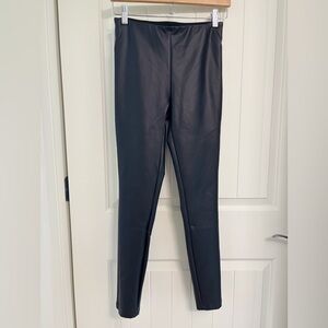a new day Black Faux Leather Leggings XS